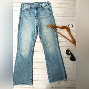 Mother high rise “the Hustler Fray” jeans
